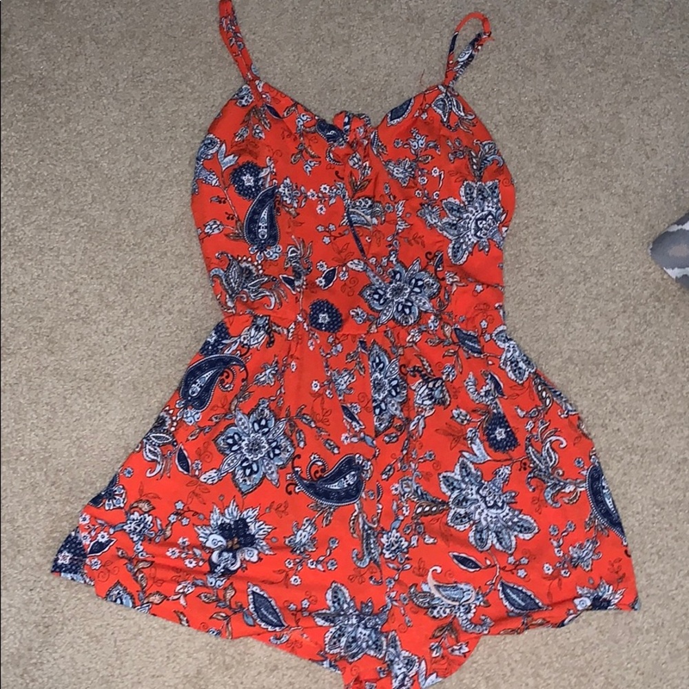Xhilaration Orange Romper
